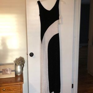 Black and white formal dress